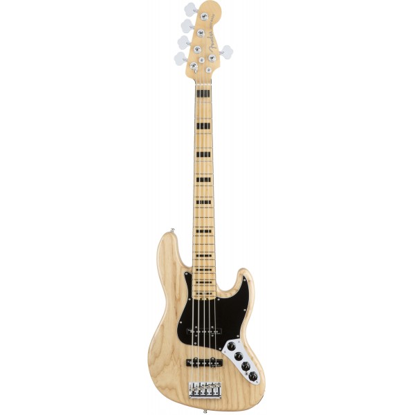 FENDER AMERICAN ELITE JAZZ BASS V NATURAL MP front