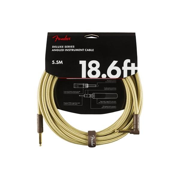 FENDER CABLE DELUXE TWEED 5,5M ACODADO