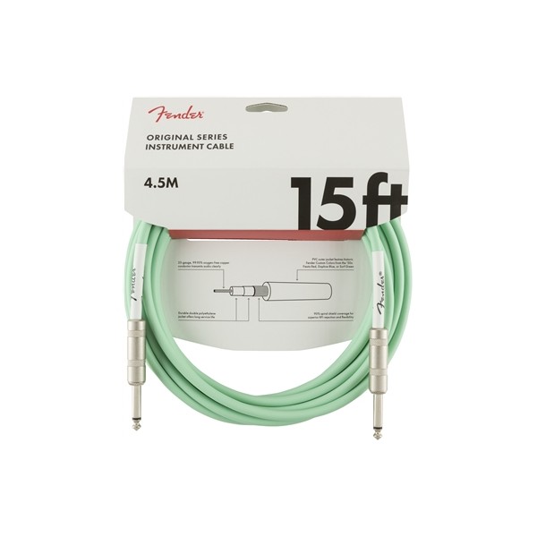 FENDER CABLE ORIGINAL SERIES SURF GREEN 4,5M