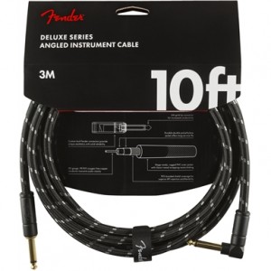 FENDER CABLE DELUXE TWEED NEGRO 3M ACODADO