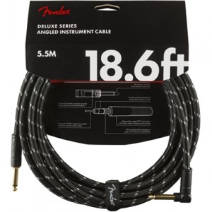 FENDER CABLE DELUXE TWEED NEGRO 5,5M ACODADO