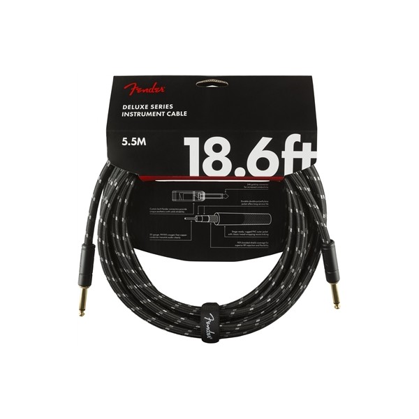 FENDER CABLE DELUXE TWEED NEGRO 5,5M