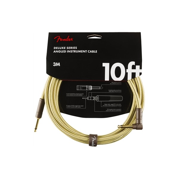 FENDER CABLE DELUXE TWEED 3M ACODADO