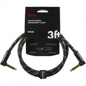 FENDER CABLE DELUXE TWEED NEGRO 90 CM ACODADOS