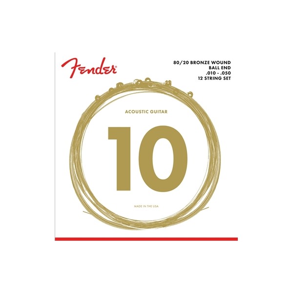 FENDER 80/20 BRONCE 10-50. 12 CUERDAS