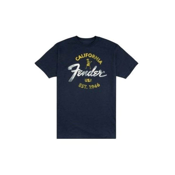 FENDER CAMISETA BAJA AZUL L