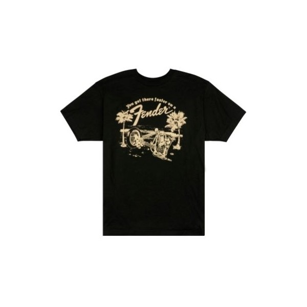 FENDER CAMISETA GET THERE FASTER NEGRA L