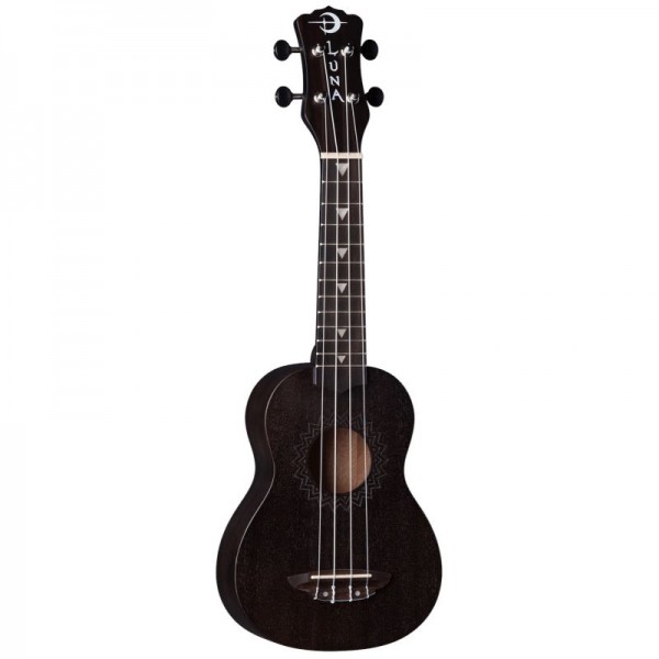 LUNA VINTAGE MAHOGANY SOPRANO BLACK SATIN 