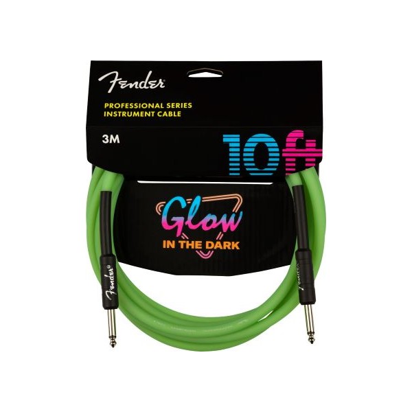 FENDER CABLE PRO GLOW IN THE DARK VERDE 3M
