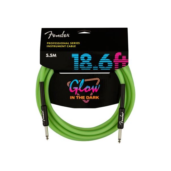 FENDER CABLE PRO GLOW IN THE DARK VERDE 5,5M