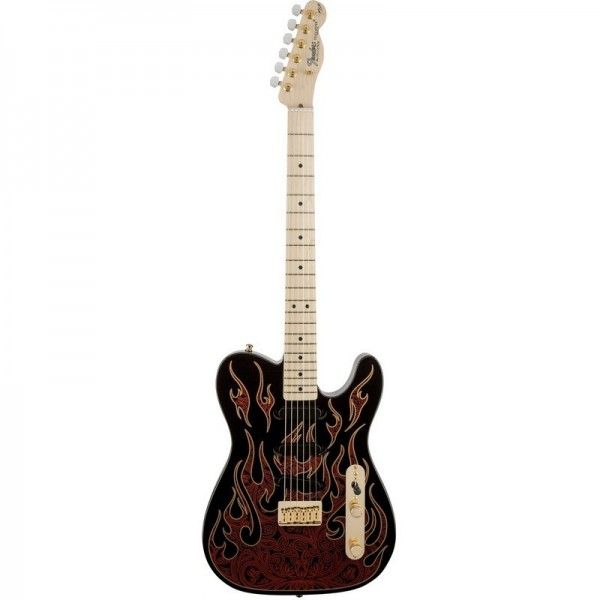 FENDER JAMES BURTON TELE RED PAISLEY FLAMES MP