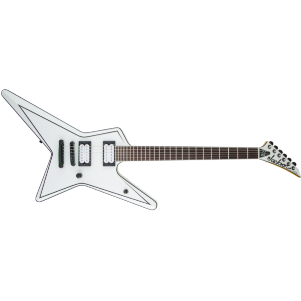 JACKSON USA SIGNATURE GUS G. STAR SATIN WHITE WITH BLACK PINSTRIPES