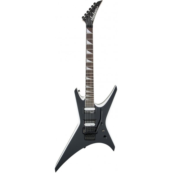 JACKSON JS SERIES WARRIOR JS32 BLACK WITH WHITE BEVELS