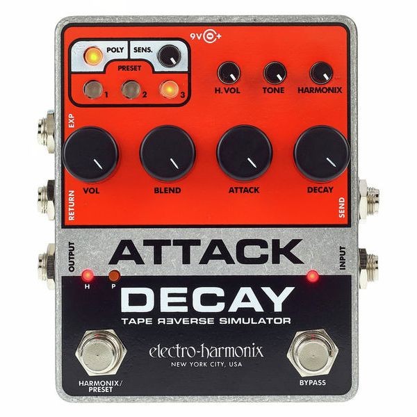 ELECTRO HARMONIX ATTACK DECAY TAPE REVERSE SIMULATOR 