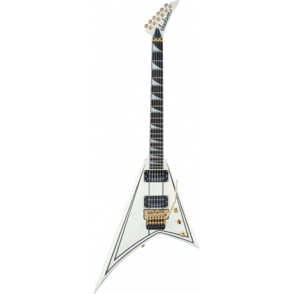 JACKSON PRO RHOADS RR3 IVORY CON RAYAS NEGRAS