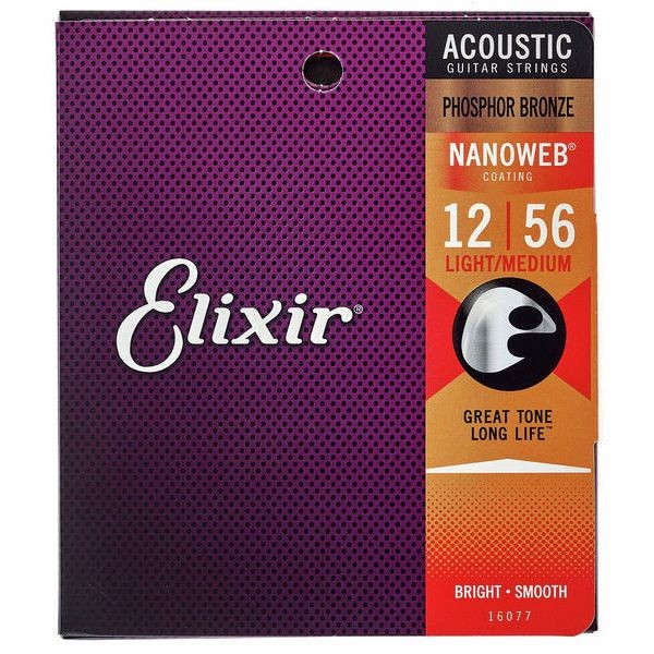 ELIXIR NANOWEB PHOSPHOR BRONZE 12-56