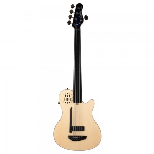 GODIN A5 ULTRA NATURAL FRETLESS A/E CON FUNDA 5 CUERDAS