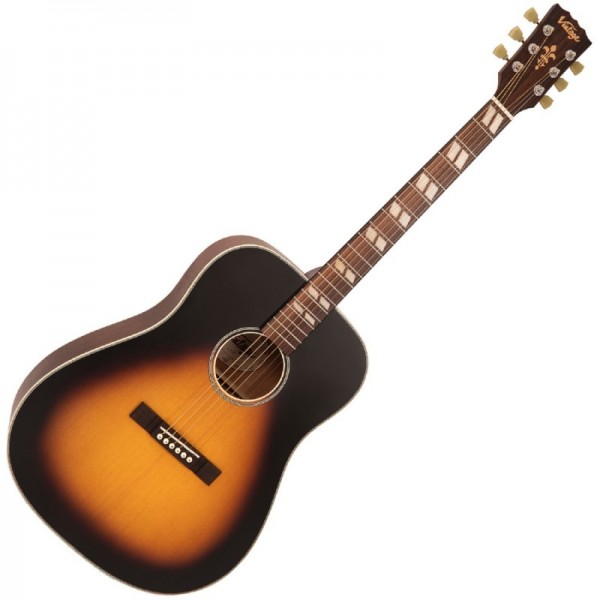 VINTAGE V140VSB HISTORIC DREADNOUGHT - VINTAGE SUNBURST