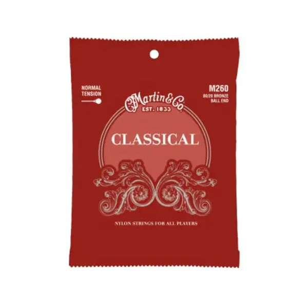 MARTIN CUERDAS NYLON CLASSICAL CLEAR & SILVER (BALL END) T-NORMAL