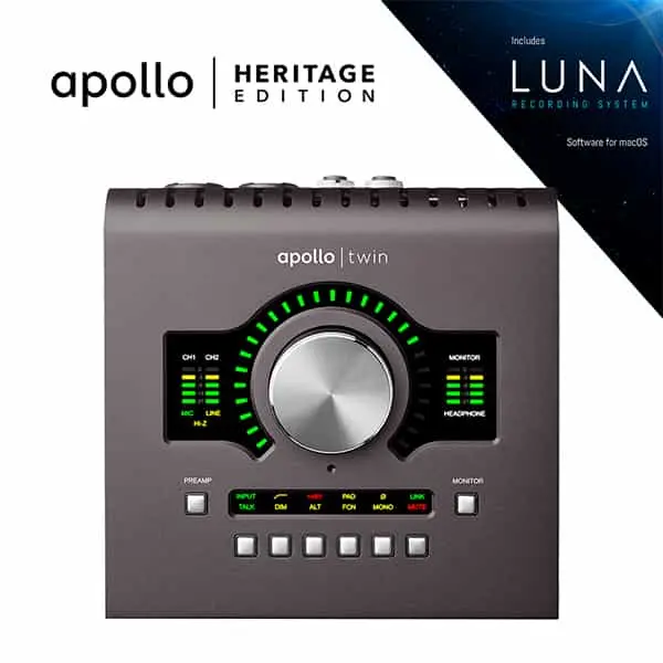 UNIVERSAL AUDIO APOLLO TWIN MKII HE + HARDACASE GRATIS + PLUGINS