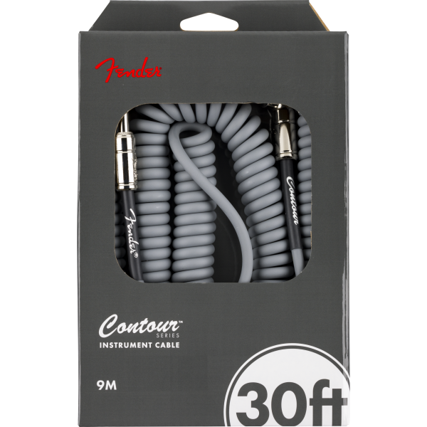 FENDER CABLE CONTOUR 9M COILED INCA SILVER