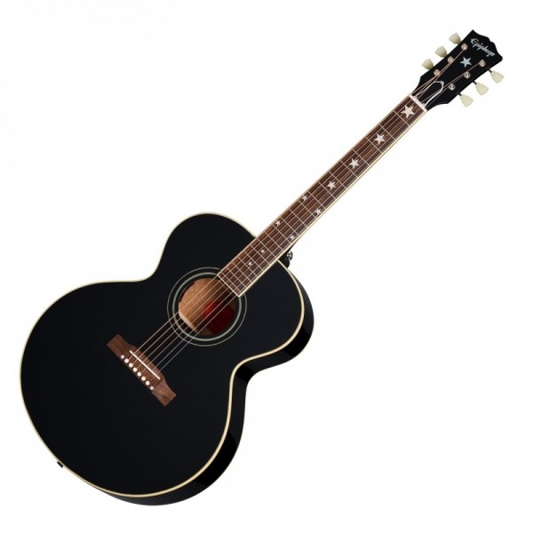 EPIPHONE J-180 LS EBONY CON ESTUCHE
