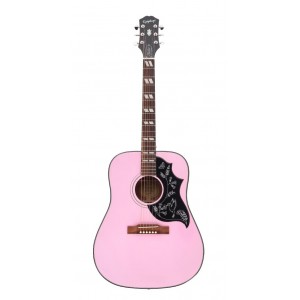 EPIPHONE HUMMINGBIRD STUDIO SOLID TOP PINK